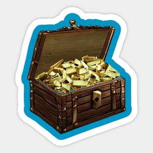 Open treasure chest isolate Sticker